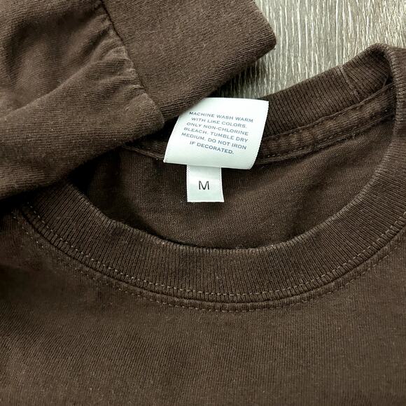 EUC Noah NYC Embroidered Rainbow Logo Brown Long Sleeve T-Shirt Sz M Streetwear - Picture 10 of 13